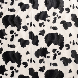 Velours Animal Print - Cow - Black white