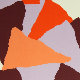 Swafing Viscose - Choose Happy by Kaselotti - Geometric - Orange Purple