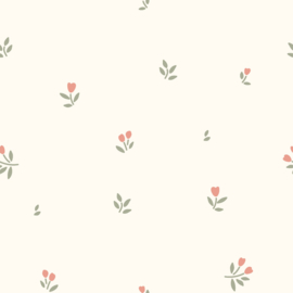 Baby Ajour  Cotton Pointelle - Flowers    - Off White 051
