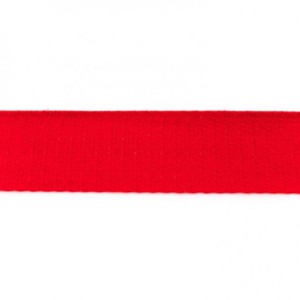 Tassenband Katoen | Rood | 4cm breed