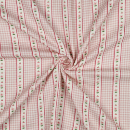 Double Gauze - Checks Vintage  - Pink