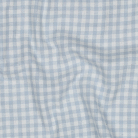Katoen Flannel - Ruit - Light Blue