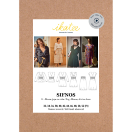 Ikatee Patterns - Sifnos - Blouse Dress or Skirt  - 32/52  - Paper Sewing Pattern