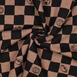 Verhees Jogging    - Checks   - Sports - Brown Black