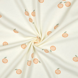 Wafel Tricot - Oranges - Ecru