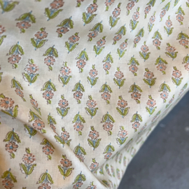 Kokka Fabrics - Coton Voile - BlockPrint - Beige