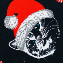 Swafing  Tricot - Theo  -  Santa Pussycat  - Black - Red