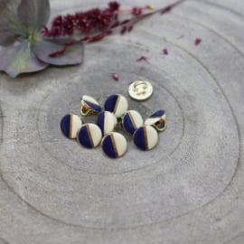 Atelier Brunette | Wink Buttons |  Off White - Cobalt