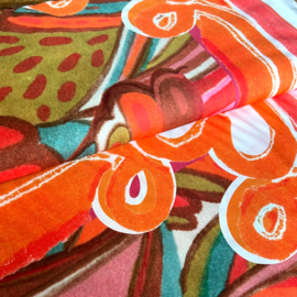 Roeqiya Fris - Viscose  -  Flowers    - Pareo Panel - 1.45 x 1.45