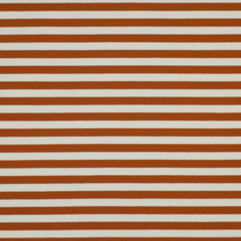 French Terry - Stripes - Terra  . Off White