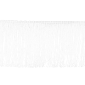 Franjeband | 15 cm | Wit