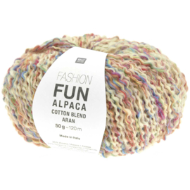 Rico Design - Fashion Fun Alpaca Cotton Blend Aran - Multicolor Ecru 001