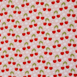Swafing Tricot Jersey  - Cherries  by JaTiJu - Pink
