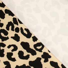 Lycra Yoga - Leopard   - Ecru Black Navy