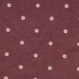 Verhees Textiles - Teddy - flower embroidery - Mauve