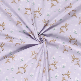 Tricot Jersey Print - Deer - Lilac