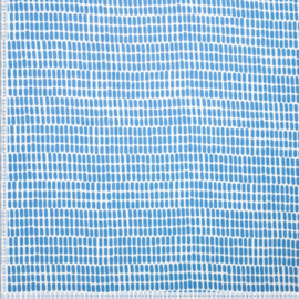 Viscose Linnen  Print - Mies & Moos - Drawn Dotties  - Blue