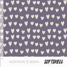 Elvelyckan design | Soft Shell  | Hearts - Lilac