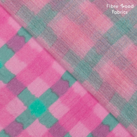 Fibremood - Cotton Check - Pink Green