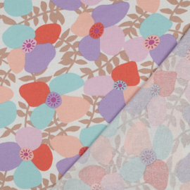 Nerida Hansen - Linnen Viscose  - Lema Poppies    - Off White