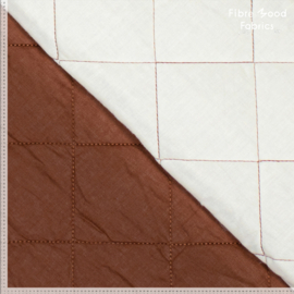 Fibremood - Woven Cotton Batist Quilted - Double Face - Brown - Marcia . Ruby