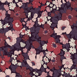 Liberty of London - Cosmos Field - Aubergine