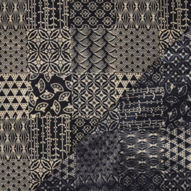 Verhees Katoen - Handcrafted Batik Cotton - Patchwork Navy