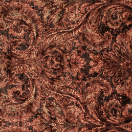 Velours - Paisley  - Terra   - Black