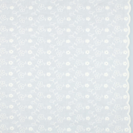 Broderie - 2 sided Border - Flowers -  Off White 57001
