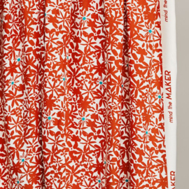 Mind the Maker - Leia Crepe Viscose LENZING™ ECOVERO™ - Flowery - Orange