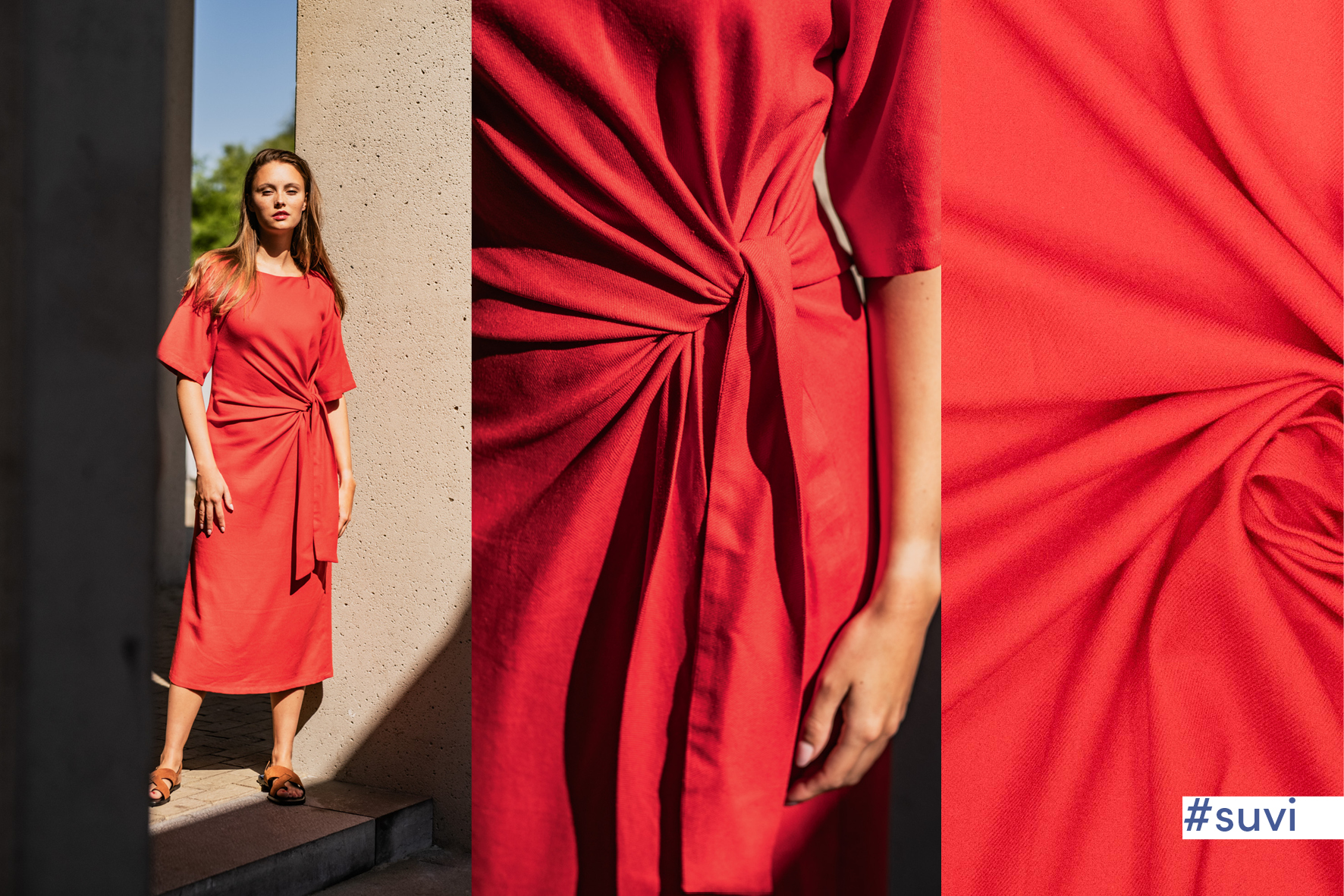 Fibremood editie 34 -  Viscose Linnen Twill   - Summer Red  - Suvi