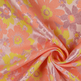 Jacquard - Double Face - Flowers - Peach Pink