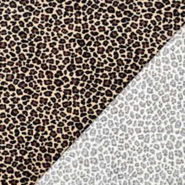 Verhees - Velours Stretch - Leopard   -  Sand Black