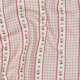 Double Gauze - Checks Vintage  - Pink