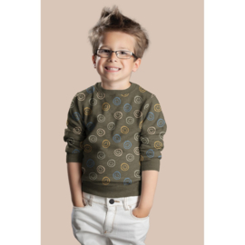 Verhees Textiles - Soft Sweat - Smileys - Khaki