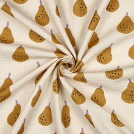 Verhees Textiles - Double Gauze - Organic  - Jennifer Bouron - Pears