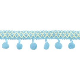 Bolletjesband | Cross - Licht blauw 31611