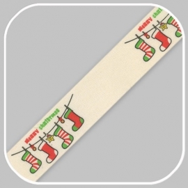 kerstband breedte 2cm  ☛ prijs per meter