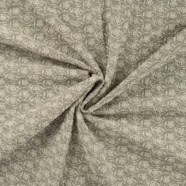 Katoen Broderie Melange - Jenny - Green