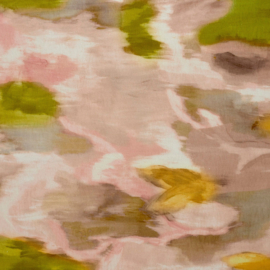 Verhees Textiles -Linnen Viscose  - Waves  - Soft Pink