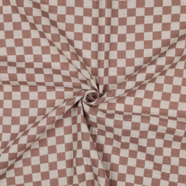 Verhees Textiles - Double Gauze - Double Sided Checks  - Beige