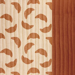 Stepped - Quilted - Croissant   - Double Sided -  Nude Caramel