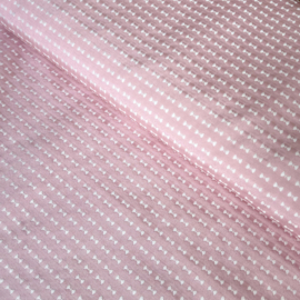 Deadstock Jacquard - Katoen Viscose - Light Pink