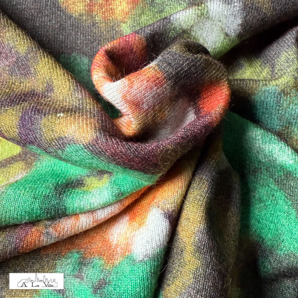 Bittoun - A la Ville -  Knipmode - Gebreid - Knitted  - Blurred Flowers  - Green Brown