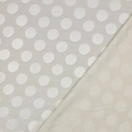 Verhees Viscose Jacquard - Dots - Off White