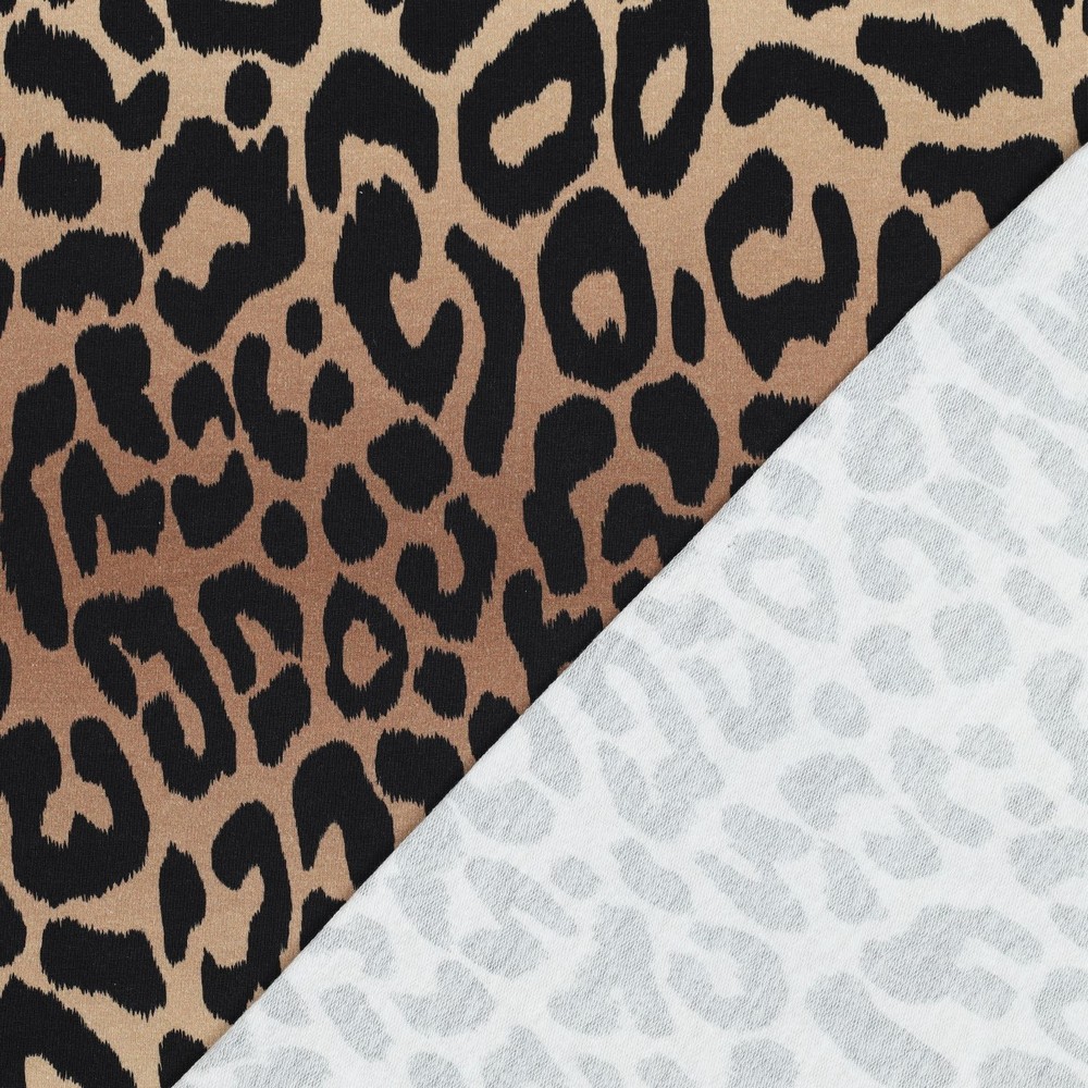 Verhees Textiles - French Terry - Animal Skin  - Light Brown