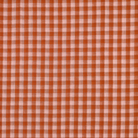 Verhees Textiles - Double Gauze - Double Sided   - Checks  - Peach Pink