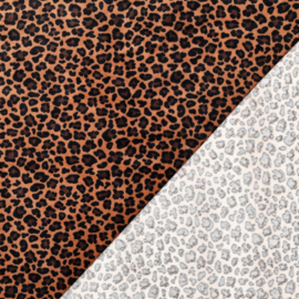 Verhees - Velours Stretch - Leopard   -  Caramel Black