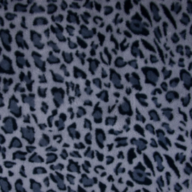 Imitatiebont Leopard -  Blue - Jeansblue