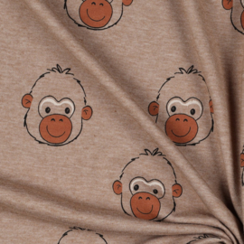 Verhees Textiles - Jersey Melange - Monkey - Taupe